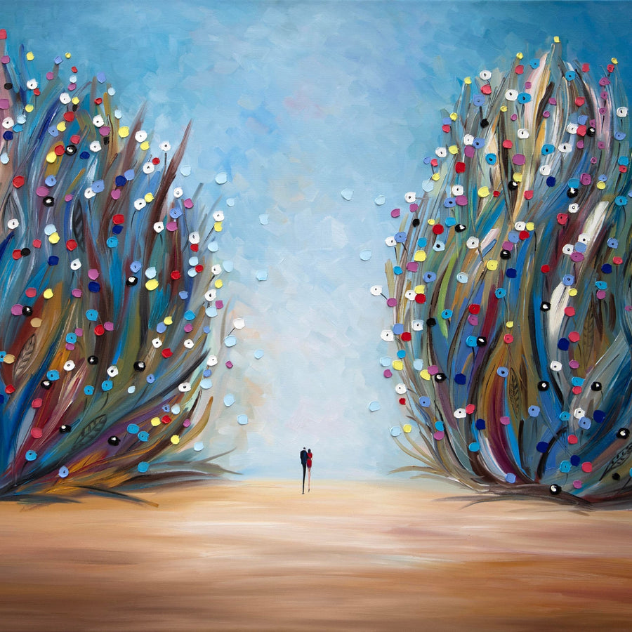 Love In Bloom By Ekaterina Ermilkina | Canvas Square Print