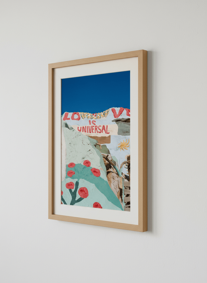 Contemporary wall art featured in a bright modern office workspace