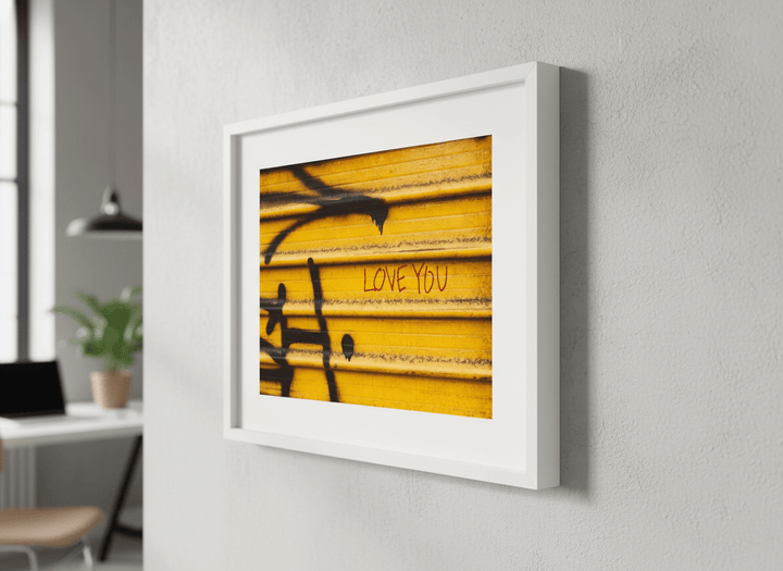 Contemporary wall art featured in a bright modern office workspace
