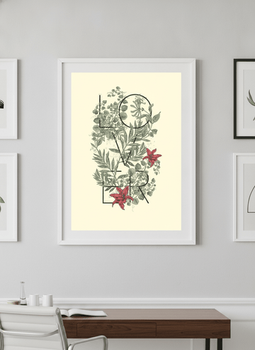 Contemporary wall art featured in a bright modern office workspace