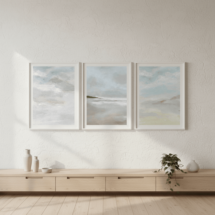 Low Grey Tide Trio by Josephine Wianto wall - art - picture - poster