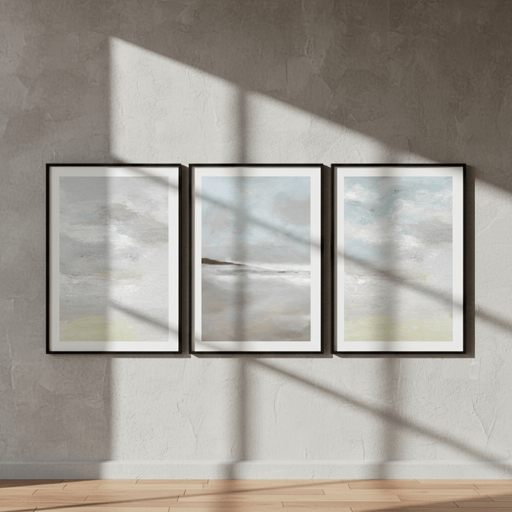 Low Grey Tide Trio by Josephine Wianto wall - art - picture - poster