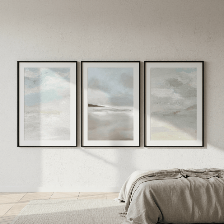 Low Grey Tide Trio by Josephine Wianto wall - art - picture - poster