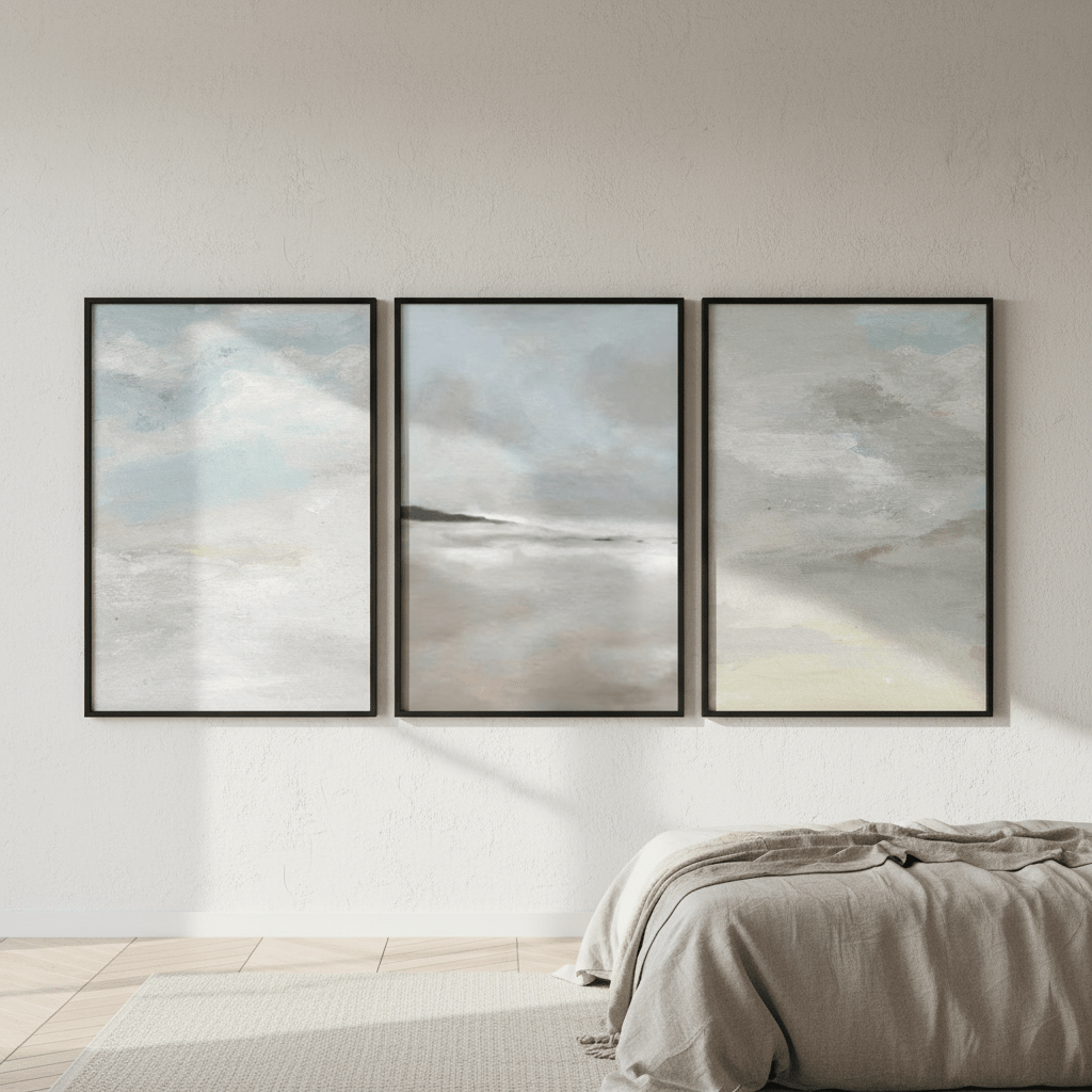 Low Grey Tide Trio by Josephine Wianto wall - art - picture - poster