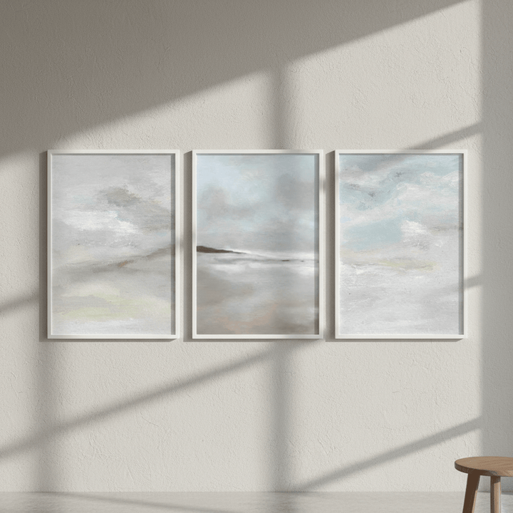 Low Grey Tide Trio by Josephine Wianto wall - art - picture - poster