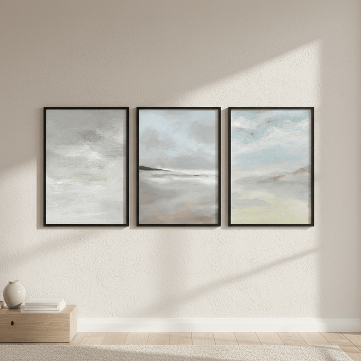 Low Grey Tide Trio by Josephine Wianto wall - art - picture - poster
