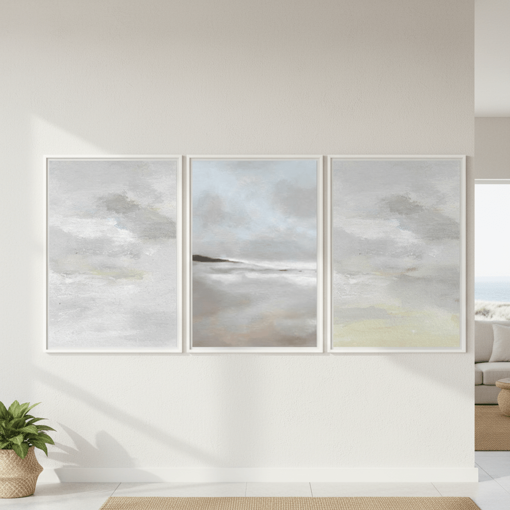 Low Grey Tide Trio by Josephine Wianto wall - art - picture - poster