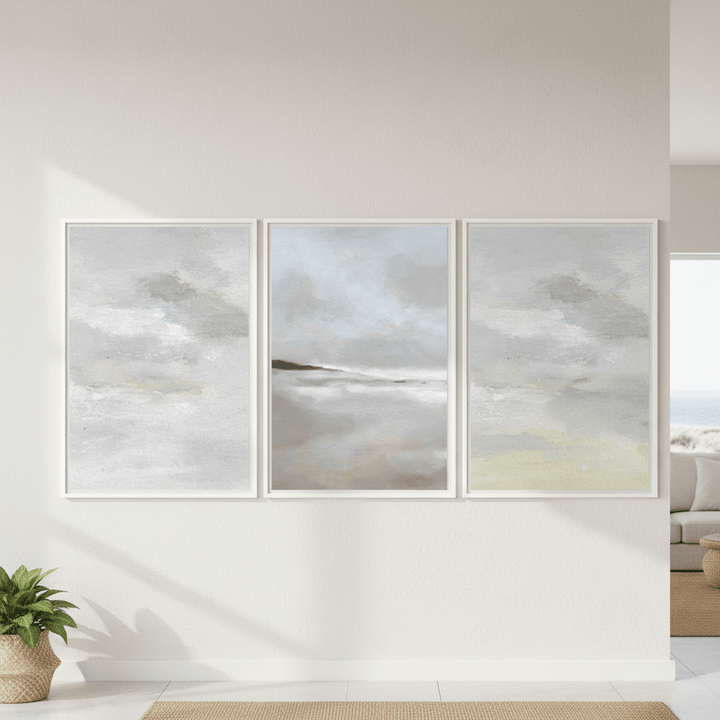 Low Grey Tide Trio by Josephine Wianto wall - art - picture - poster
