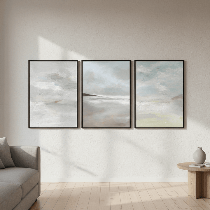 Low Grey Tide Trio by Josephine Wianto wall - art - picture - poster