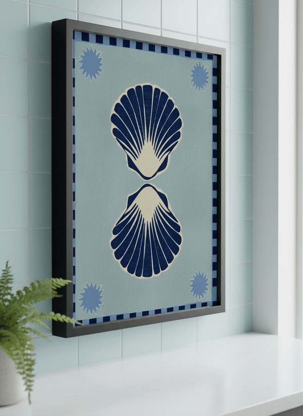 Lush Blue Seashells By Shatha Al Dafai