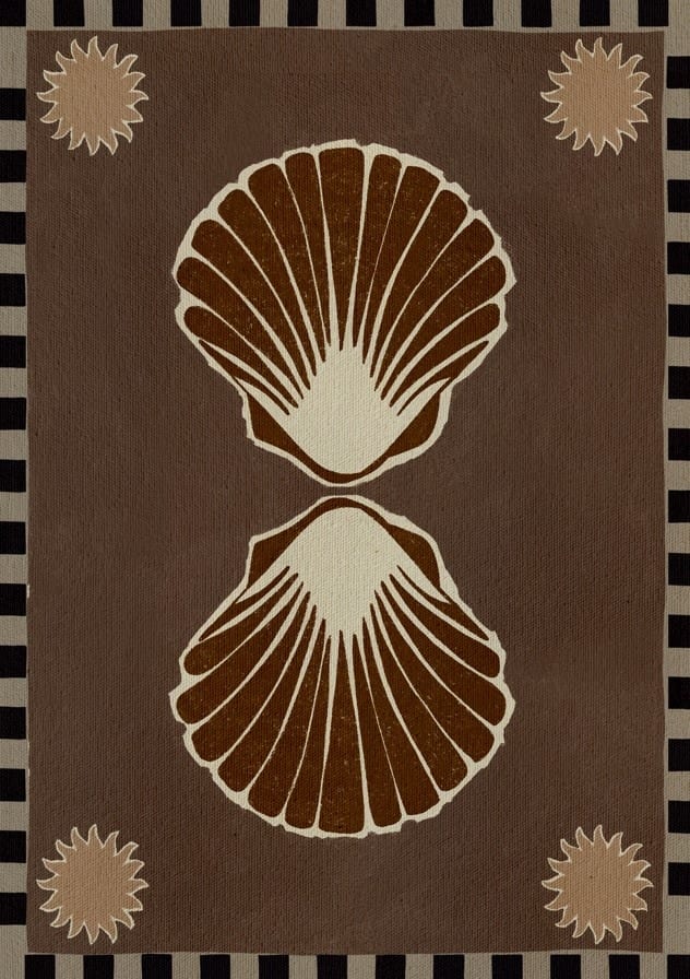 Lush Brown Seashells By Shatha Al Dafai