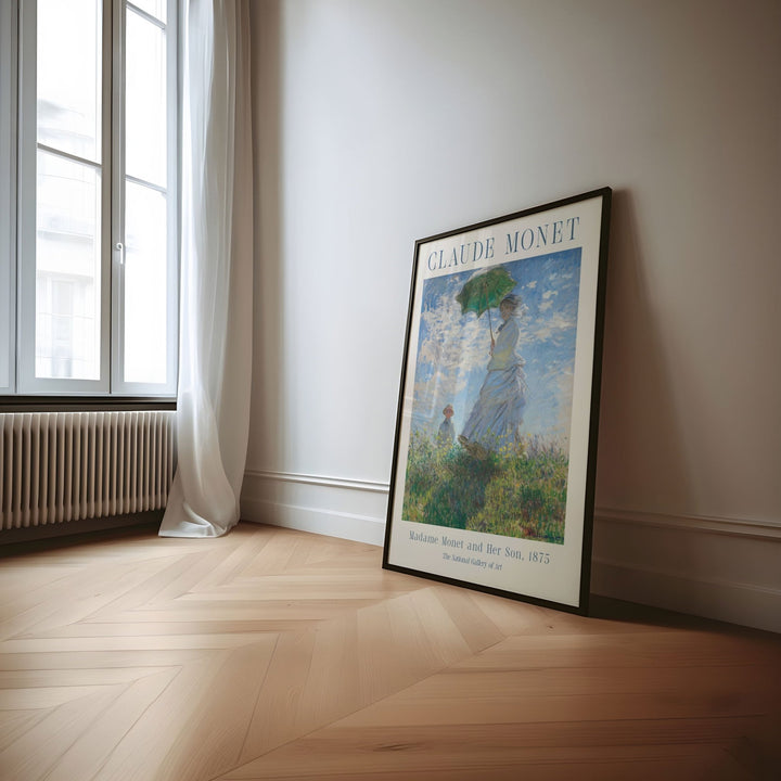 Madame Monet and Her Son by Claude Monet,livingroom,timber border
