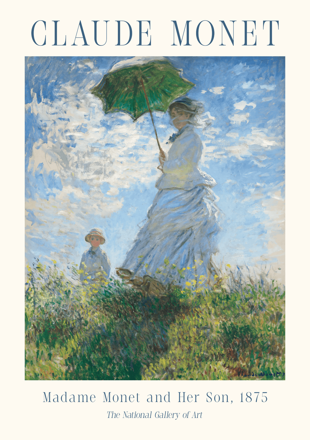 Madame Monet and Her Son by Claude,frame
