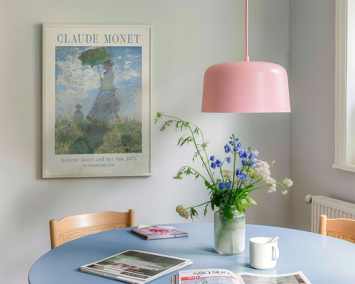 Madame Monet and Her Son by Claude Monet,livingroom,timber border