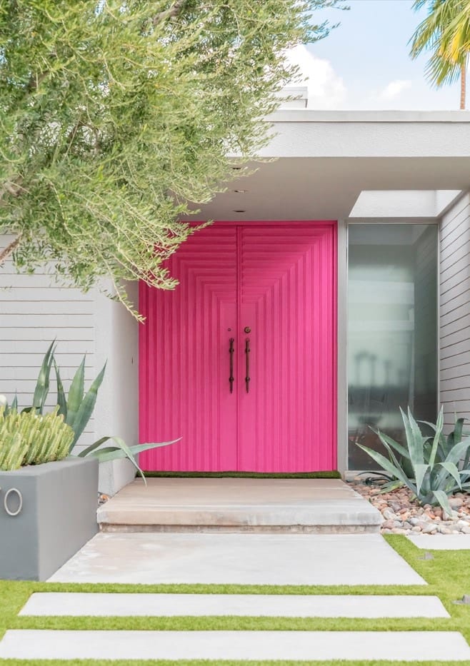 Magenta Pink Doors In Palm Springs By Tom Windeknecht