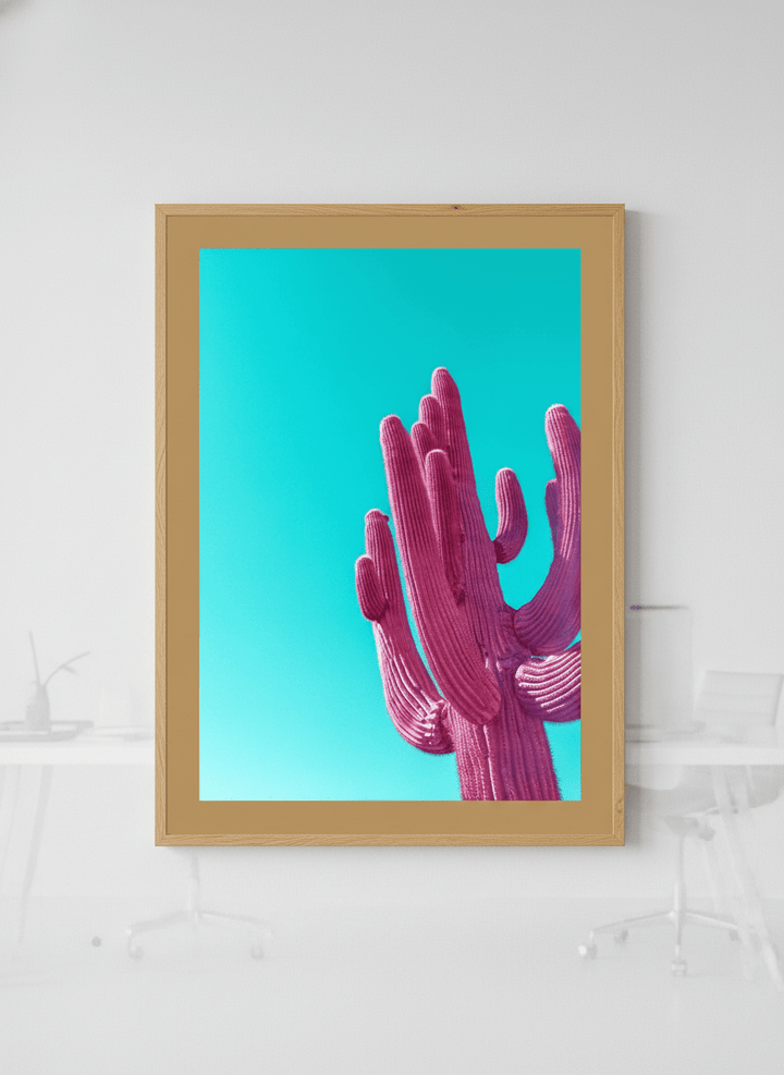 Contemporary wall art featured in a bright modern office workspace