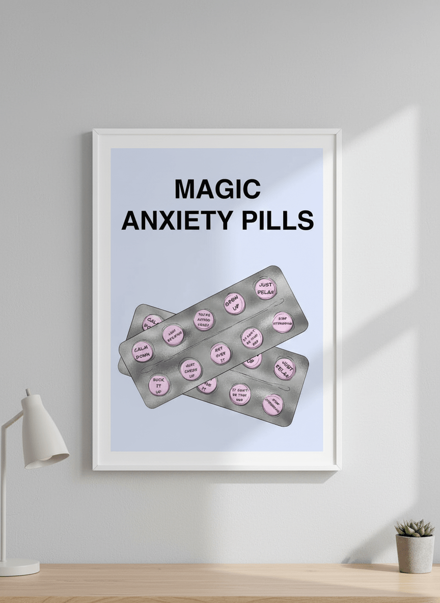 Contemporary wall art featured in a bright modern office workspace