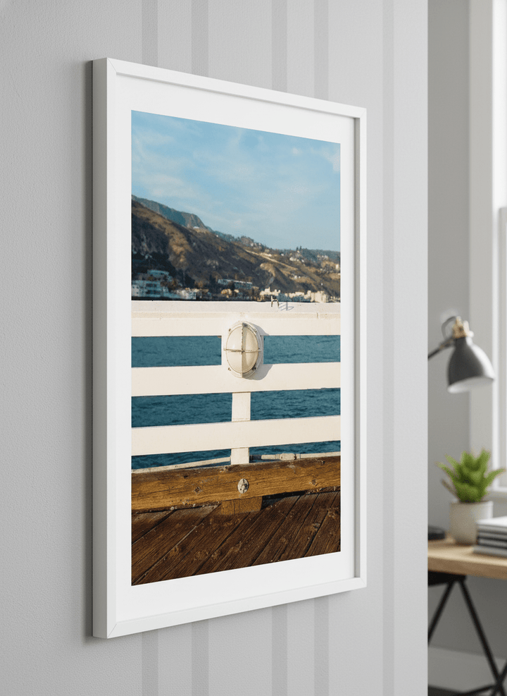 Contemporary wall art featured in a bright modern office workspace