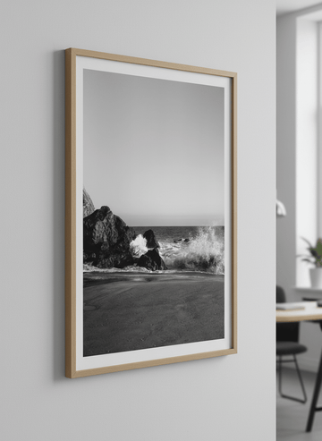 Contemporary wall art featured in a bright modern office workspace