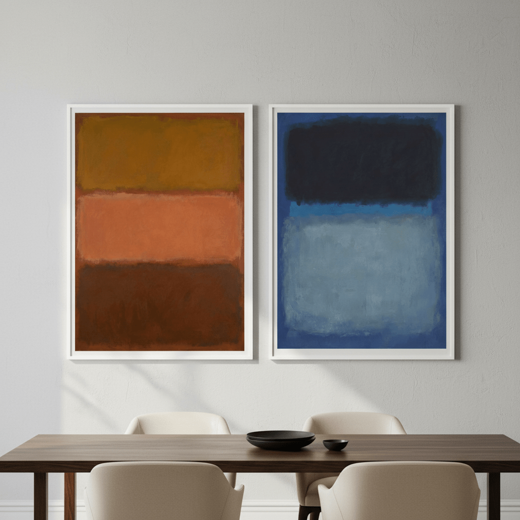 Mark Rothko Inspired Duo Abstract Prints wall - art - picture - poster