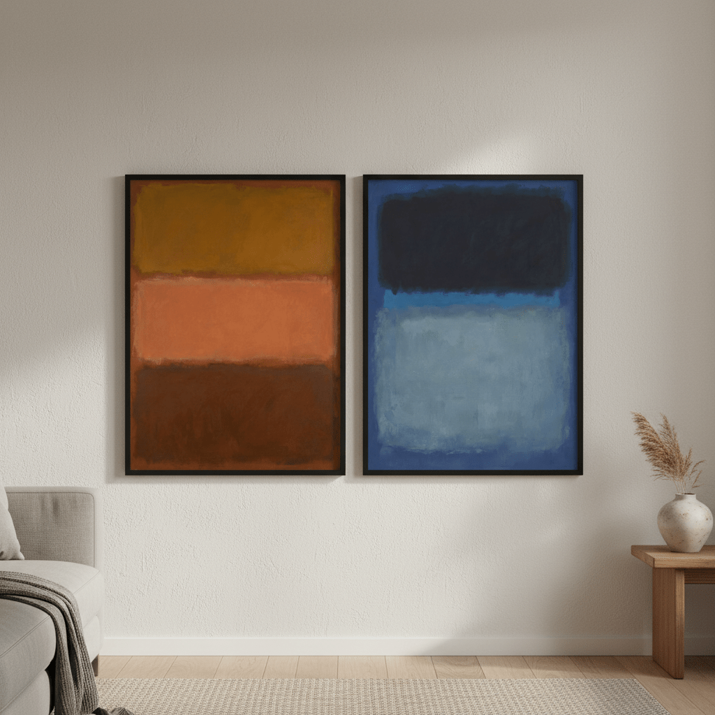 Mark Rothko Inspired Duo Abstract Prints wall - art - picture - poster