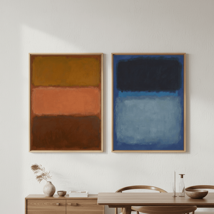 Mark Rothko Inspired Duo Abstract Prints wall - art - picture - poster