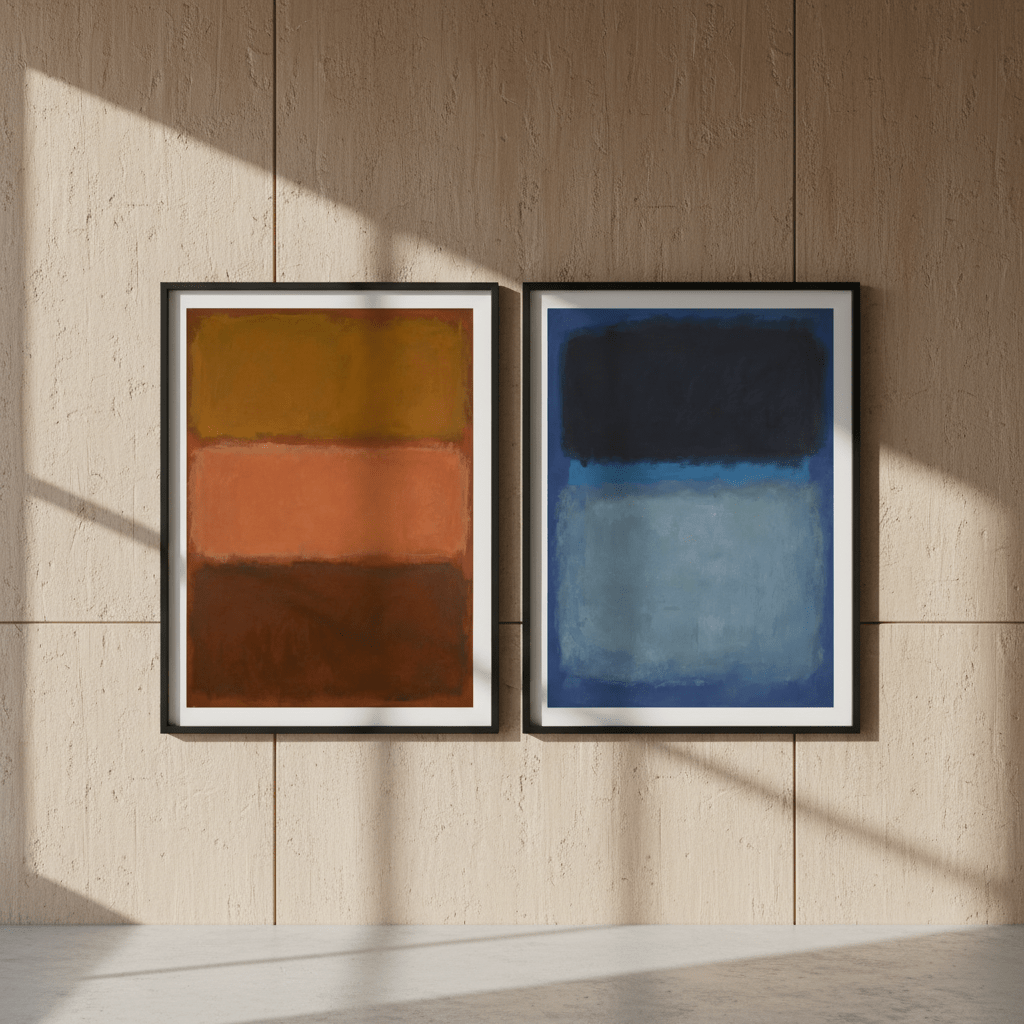 Mark Rothko Inspired Duo Abstract Prints wall - art - picture - poster