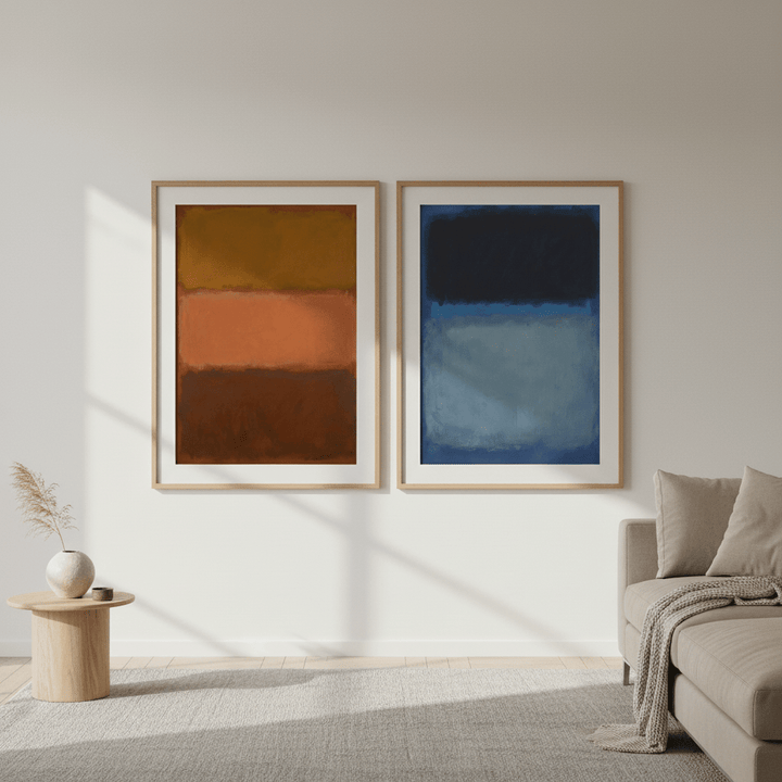 Mark Rothko Inspired Duo Abstract Prints wall - art - picture - poster