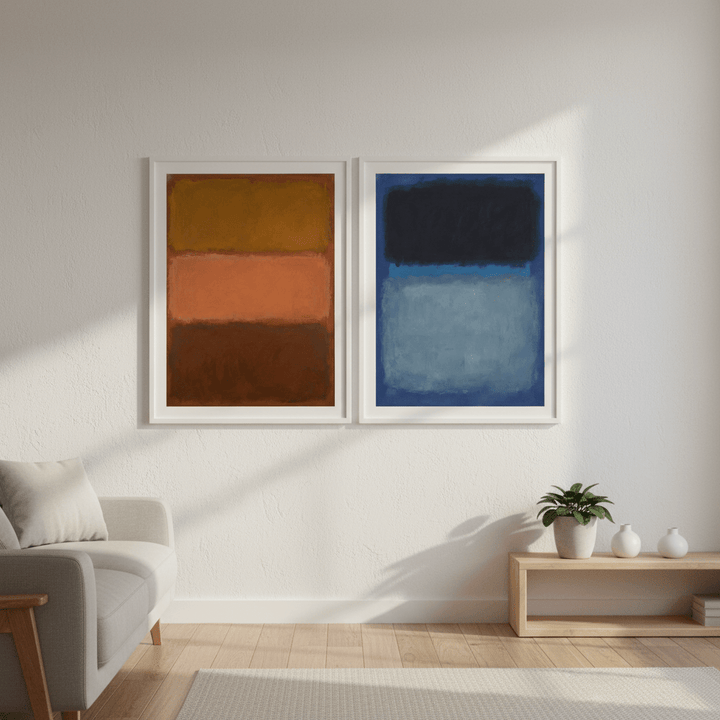 Mark Rothko Inspired Duo Abstract Prints wall - art - picture - poster
