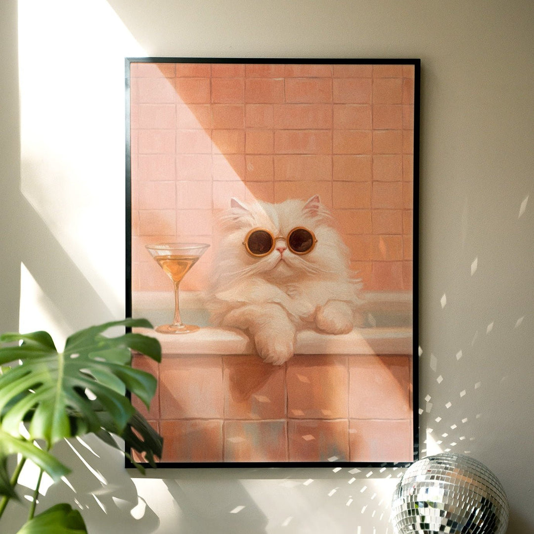 Martini Meow Wall Art wall - art - picture - poster