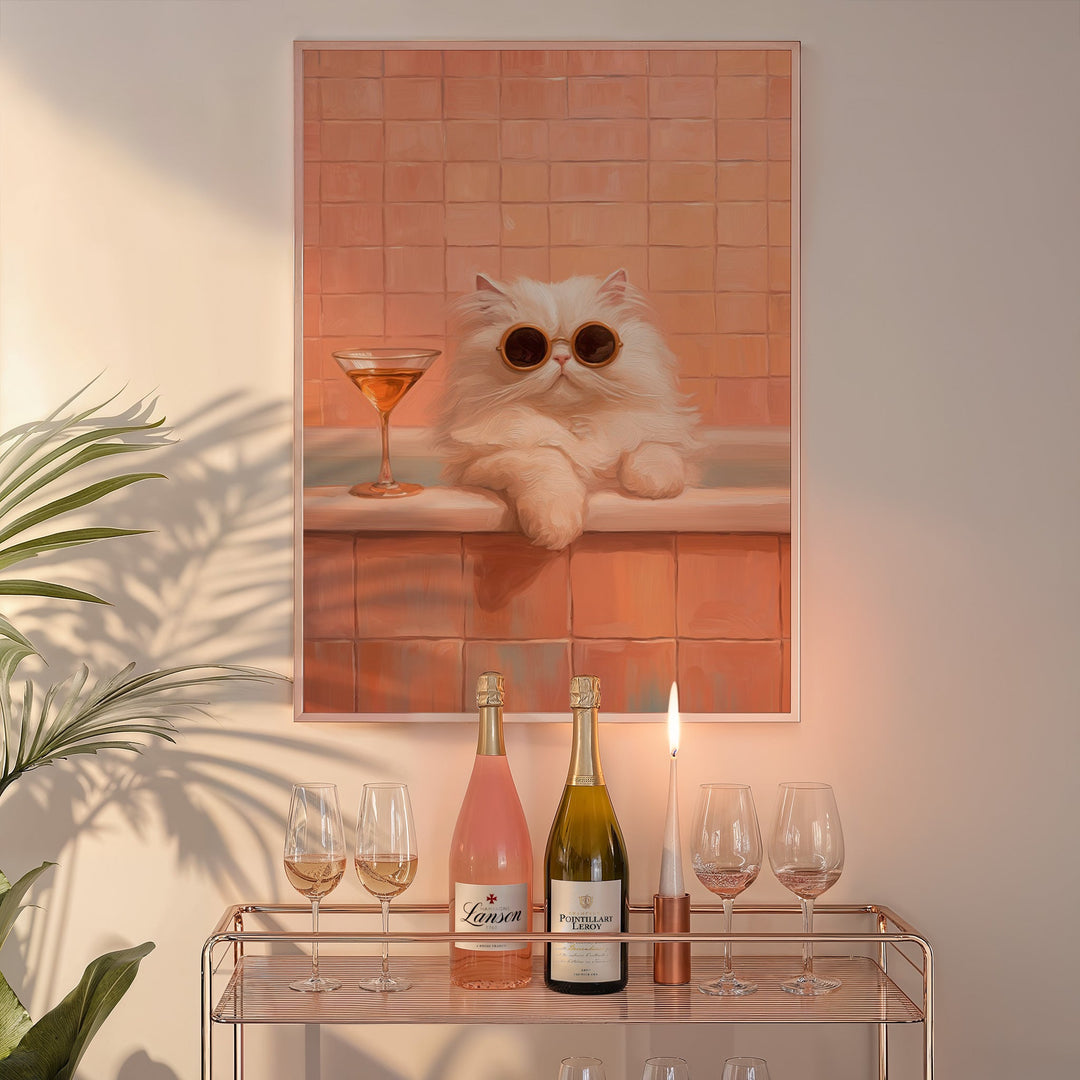 Martini Meow Wall Art wall - art - picture - poster