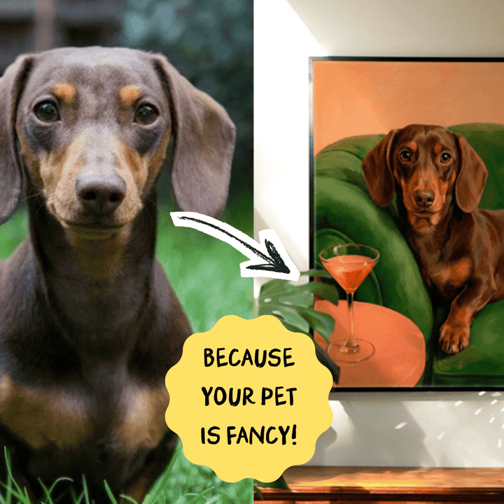 Martini Paws Hour Personalised Pet Upload Wall Art wall - art - picture - poster