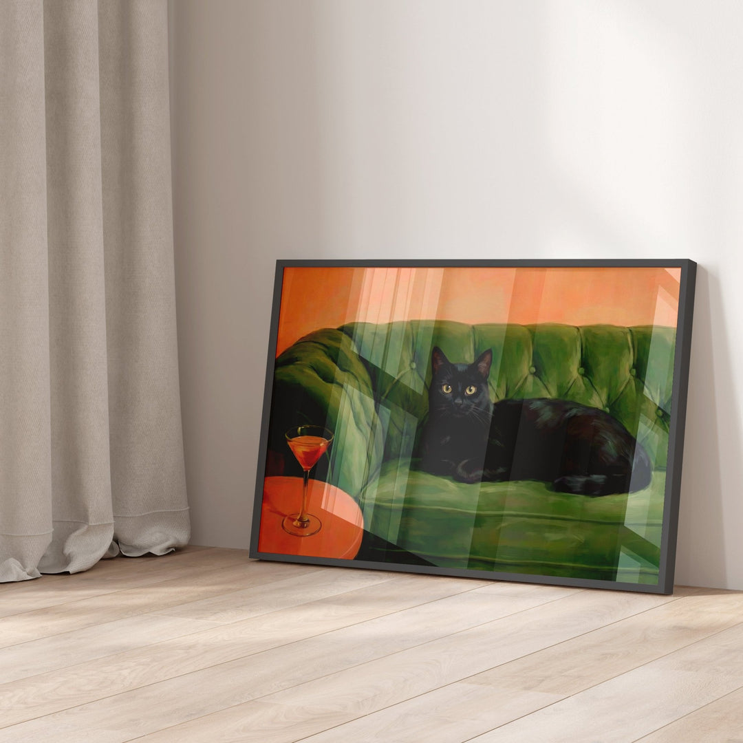 Martini Paws Hour Personalised Pet Upload Wall Art wall - art - picture - poster