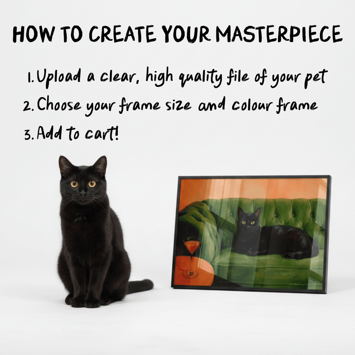 Martini Paws Hour Personalised Pet Upload Wall Art wall - art - picture - poster