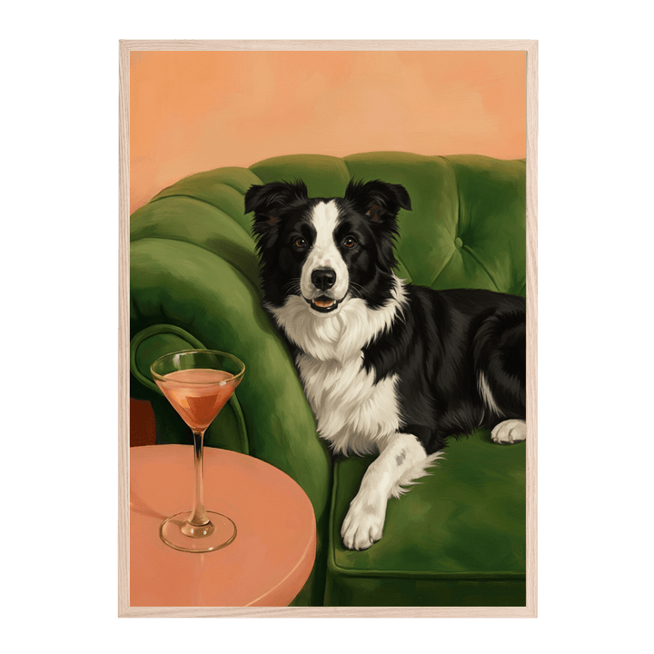 Martini Paws Hour Personalised Pet Upload Wall Art wall - art - picture - poster