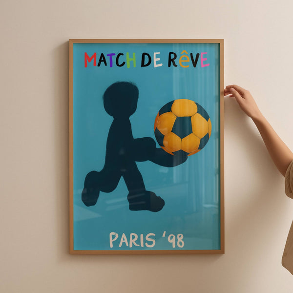 Match De Reve French Vintage Soccer Poster