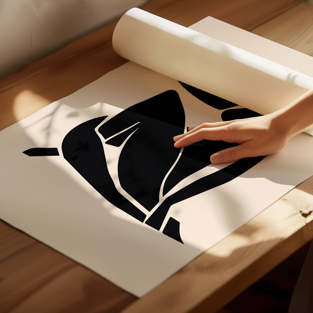 Matisse Coral & Papiers Decoupes Set of 2 Black Prints wall - art - picture - poster
