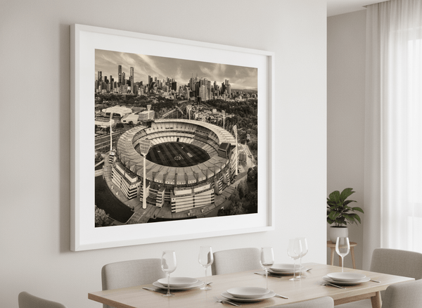 MCG Melbourne Black And White By L10 | Art Print