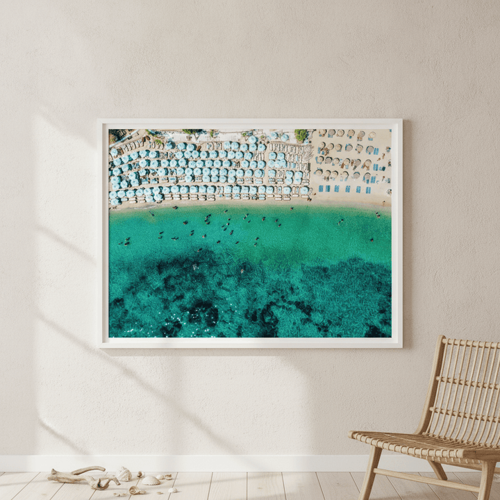Mediterranean Aerial Coastal Beach Photography wall-art-picture-poster