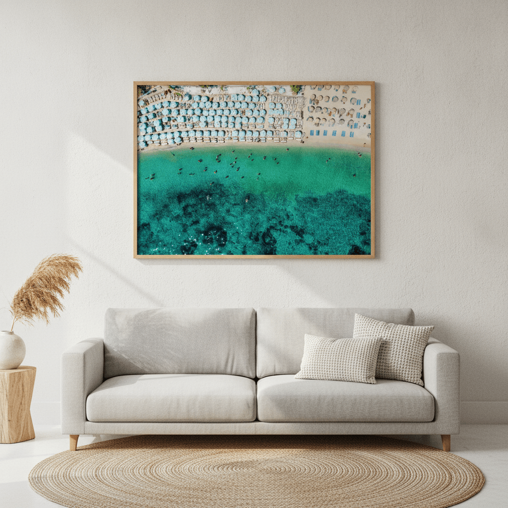 Mediterranean Aerial Coastal Beach Photography wall-art-picture-poster