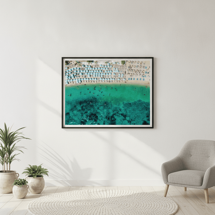 Mediterranean Aerial Coastal Beach Photography wall-art-picture-poster