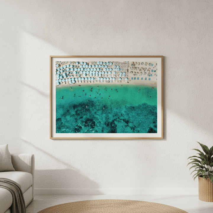 Mediterranean Aerial Coastal Beach Photography wall-art-picture-poster