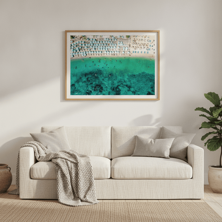 Mediterranean Aerial Coastal Beach Photography wall-art-picture-poster