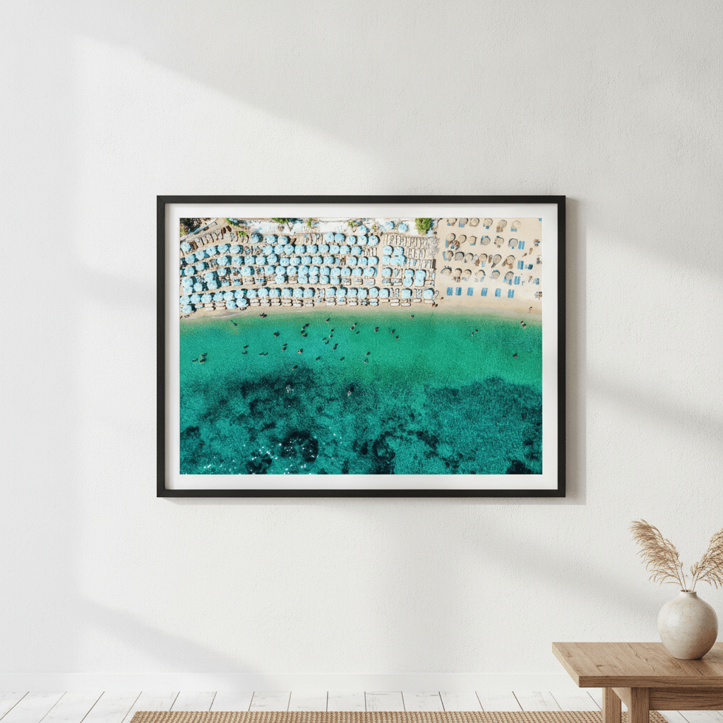 Mediterranean Aerial Coastal Beach Photography wall-art-picture-poster