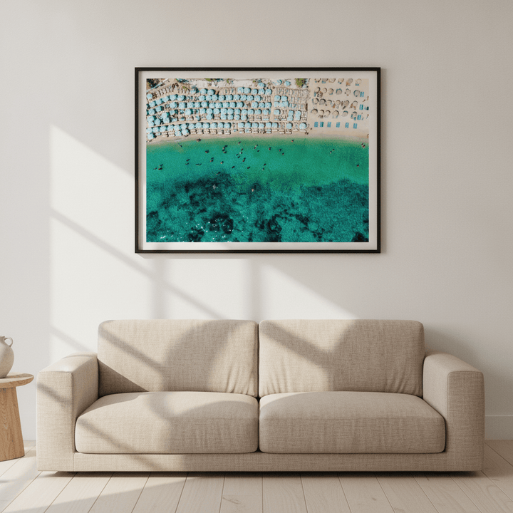 Mediterranean Aerial Coastal Beach Photography wall-art-picture-poster
