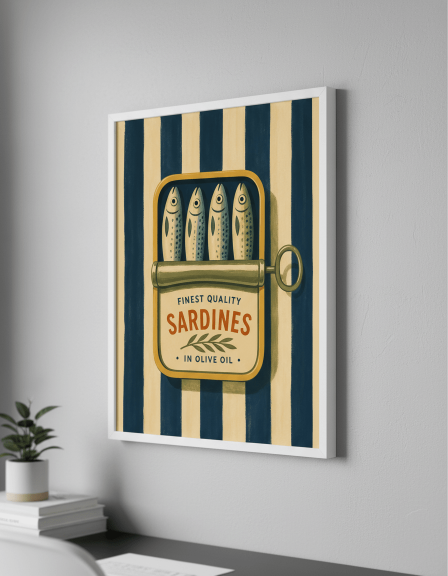 Contemporary wall art featured in a bright modern office workspace