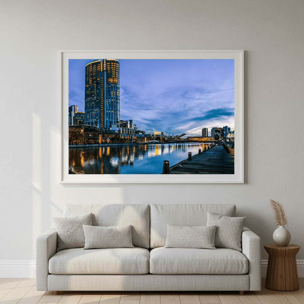 Melbourne Crown Casino at Blue Hour by Steven Scott wall - art - picture - poster