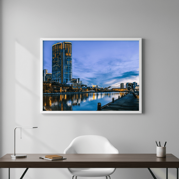 Melbourne Crown Casino at Blue Hour by Steven Scott wall - art - picture - poster