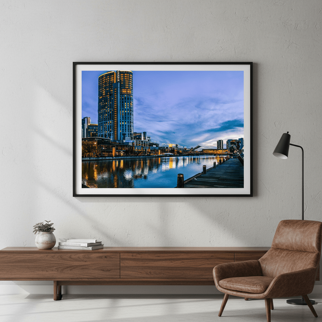 Melbourne Crown Casino at Blue Hour by Steven Scott wall - art - picture - poster