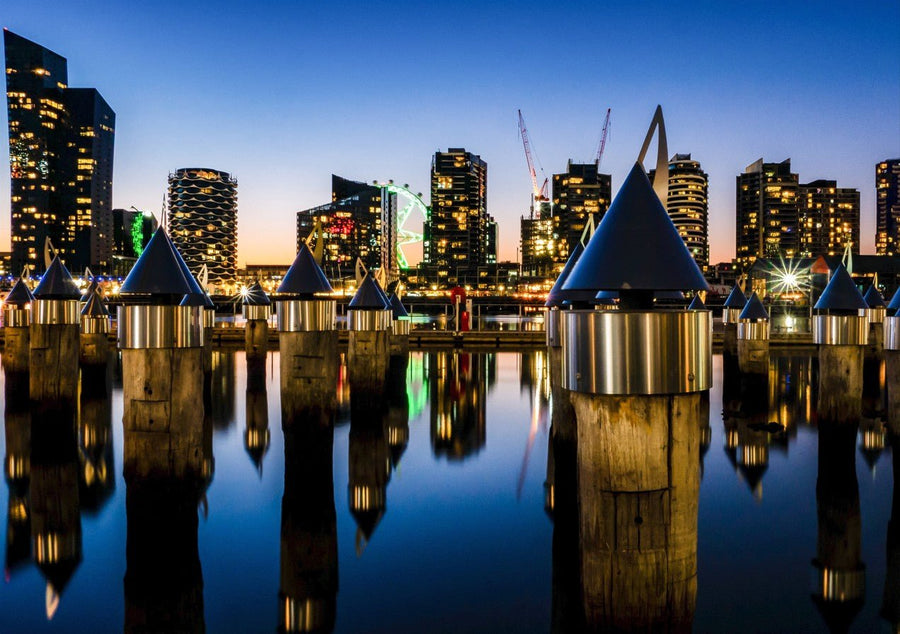 Melbourne Docklands at Blue Hour by Steven Scott